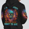 I HAVE THREE SIDES FIRE SKULL ALL OVER PRINT HOODIE