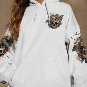 I HAVE THREE SIDES VINTAGE FLOWER SKULL ALL OVER 3