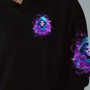 I HOLD A BEAST AN ANGEL REAPER LADY SKULL ALL OVER 3 1