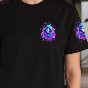 I HOLD A BEAST AN ANGEL REAPER LADY SKULL ALL OVER