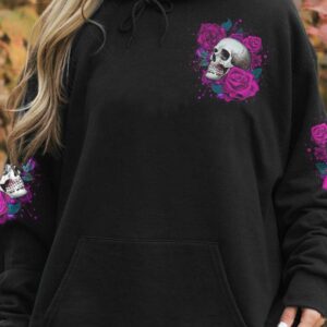 I KNOW MY LIMITS SKULL ROSE ALL OVER 1