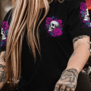 I KNOW MY LIMITS SKULL ROSE ALL OVER 3