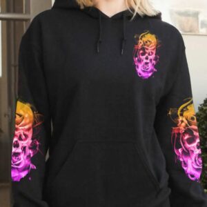 I WANT A B BARN ROSE SKULL ALL OVER PRINT HOODIE