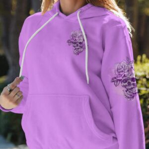 I WONT BE REMEMBERED ROSE SKULL ALL OVER PRINT HOODIE 1