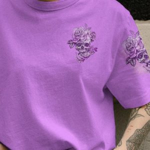 IF YOU ARE SHOCKED ROSE SKULL ALL OVER