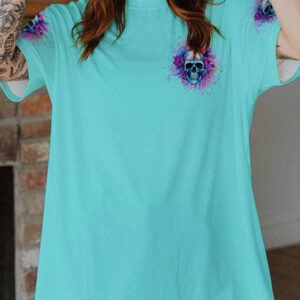 IM A B DONT TRY ME FLORAL SKULL ALL OVER 3