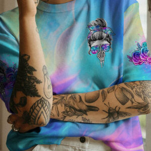 IM A B DONT TRY ME MESSY BUN HOLOGRAM ALL OVER 1