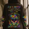 IM A B DONT TRY ME SKULL MANDALA ALL OVER PRINT HOODIE