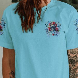 IM A B DONT TRY ME SKULL ROSE BONES ALL OVER 3