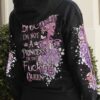 IM A FKING QUEEN FLORAL SKELETON ALL OVER PRINT HOODIE