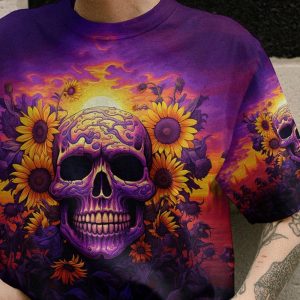 IM BLUNT BECAUSE GOD ROLL ME THAT WAY SKULL SUNFLOWER ALL OVE 2