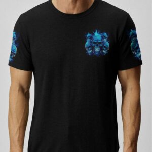 IM NEVER ALONE MADLY SKULL ALL OVER PRINT T SHIRT 1