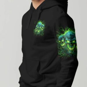 IM NEVER ALONE SKULL DEMON ALL OVER PRINT HOODIE 1