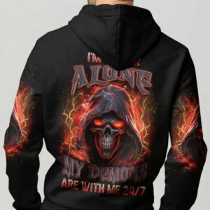 IM NEVER ALONE SKULL DEMON ALL OVER PRINT HOODIE 2