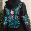 IM NEVER ALONE SKULL DEMON ALL OVER PRINT HOODIE 4