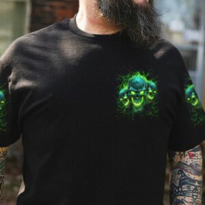 IM NEVER ALONE SKULL DEMON ALL OVER PRINT T SHIRT