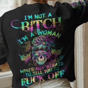 IM NOT A B IM A WOMAN TIE DYE SKULL ALL OVER 2