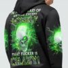 IM NOT AFRAID OF ANYONE EXCEPT MYSELF ALL OVER PRINT HOODIE 1