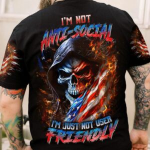 IM NOT ANTI SOCIAL MAD REAPER FLAG ALL OVER PRINT T SHIRT