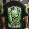 IM NOT ANTI SOCIAL MAD SKULL ALL OVER PRINT T SHIRT 1