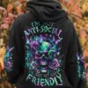 IM NOT ANTI SOCIAL SKULL FLORAL ALL OVER PRINT HOODIE 1