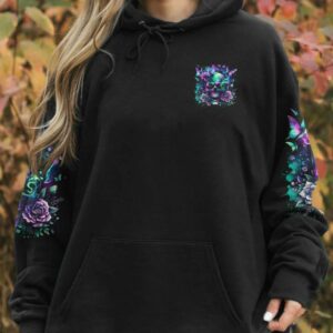IM NOT ANTI SOCIAL SKULL FLORAL ALL OVER PRINT HOODIE
