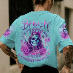 IM THE F QUEEN SKULL LADY ALL OVER PRINT T SHIRT 1