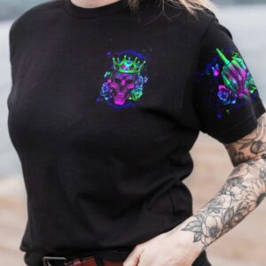 IM THE FKING QUEEN ROSE SKULL ALL OVER PRINT T SHIRT 1