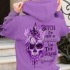 IM THE FKING QUEEN TATTOOED SKULL ALL OVER PRINT HOODIE 1