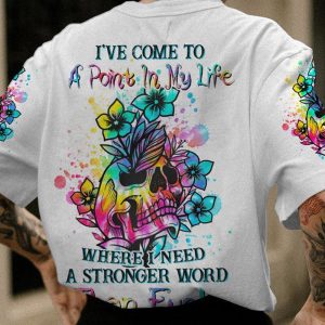 IVE COME TO A POINT FLOWER SKULL ALL OVER 2