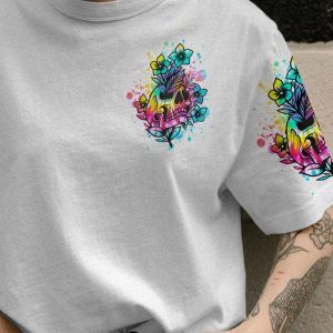 IVE COME TO A POINT FLOWER SKULL ALL OVER 3