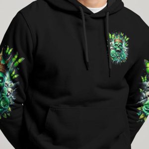 KING QUEEN SKULL ROSE COUPLE ALL OVER 2