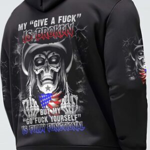 MY GIVE A F COWBOY SKULL ALL OVER