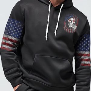 MY GIVE A F IS BROKEN FLAG SKULL ALL OVER 3