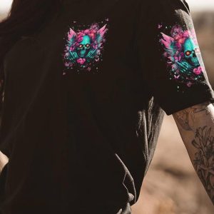 MY GIVE A F IS BROKEN SKULL ROSE WINGS ALL OVER 3