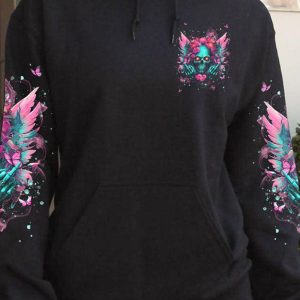 MY GIVE A F IS BROKEN SKULL ROSE WINGS ALL OVER