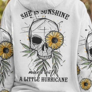 SHE IS SUNSHINE SKULL SUNFLOWER ALL OVER