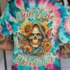 SHE IS SUNSHINE SUNFLOWER REAPER TIE DYE ALL OVER 2