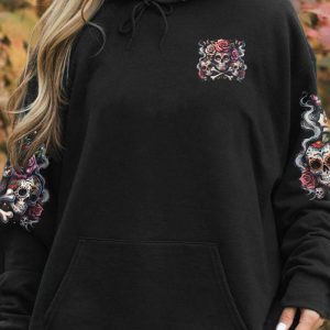 STUCK BETWEEN IDK IDC AND IDGAF BONES SUGAR SKULL ALL OVER 1