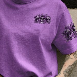 STUCK BETWEEN IDK IDC AND IDGAF SKULL ROSE ALL OVER 3