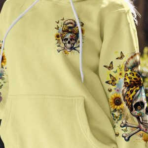 THE GOOD GIRL IN ME MESSY BUN SUNFLOWER ALL OVER 1