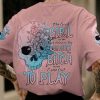 THE GOOD GIRL IN ME SKULL FLOWER PINK ALL OVER 2