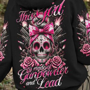 THIS GIRL MESSY BUN SKULL ALL OVER