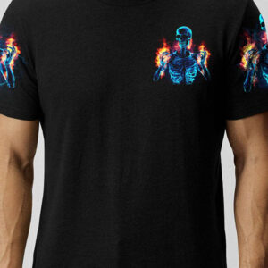 THROAT PUNCH I WIN SKELETON FLAMING ALL OVER