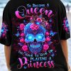 TO BECOME A QUEEN SKULL ALL OVER