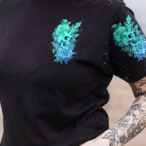 TREAD CAREFULLY FLOWER SKULL ALL OVER 1