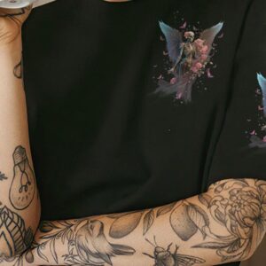 TREAT ME LIKE A QUEEN WINGS SKELETON ROSE ALL OVER 3