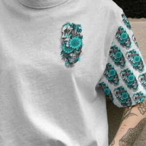 UNDERESTIMATE ME SKULL GIRL ALL OVER 3