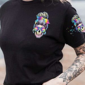 WARNING KINDA CRAZY TIE DYE MESSY BUN ALL OVER 1