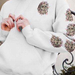 YES IM A B FLOWER SKULL ALL OVER 1